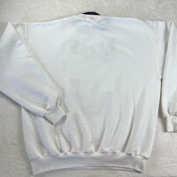 Orvis Vintage Double Neck Floral Embroidered Sweatshirt Size Large USA - Picture 2 of 7